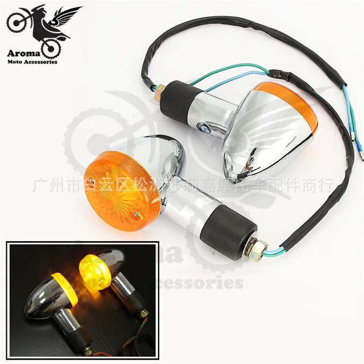 

1 set of 4 PCS orange lens part front rear motorcycle turn signals light for yamaha honda suzuki kawasaki harley moto indicators