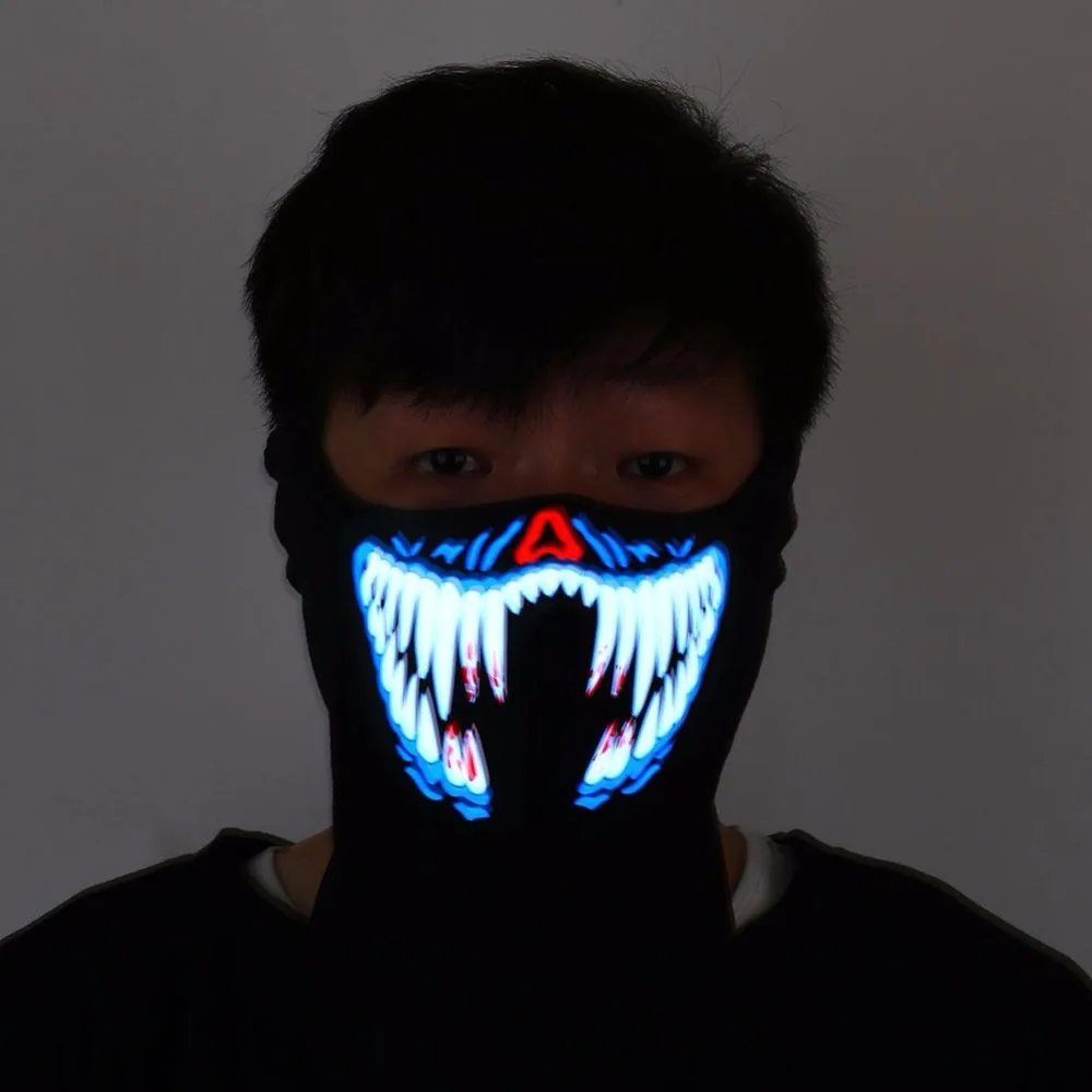

Luminous LED Mask Fluorescent Halloween Decoration Neon Party Decoration Halloween Led Party Supplies Craft Supplies