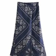 Модные женские BB45-9082 европейские и американские модные двубортные юбки с принтом