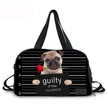 Шумный конструкций прелестный мопса печати Портативный Для мужчин bolsa Гранде большой Ёмкость Для женщин Чемодан путешествия вещевой мешок складные сумки