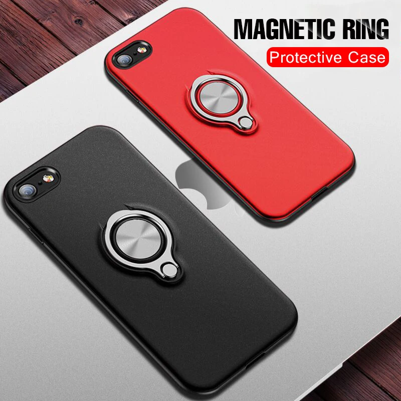 Роскошные противоударное кольцо держатель Case для айфон IPhone XR XS Max X 6 6s 7 8 чехол для телефона чехол для IPhone 6 6s 7 8 плюс Броня чехол