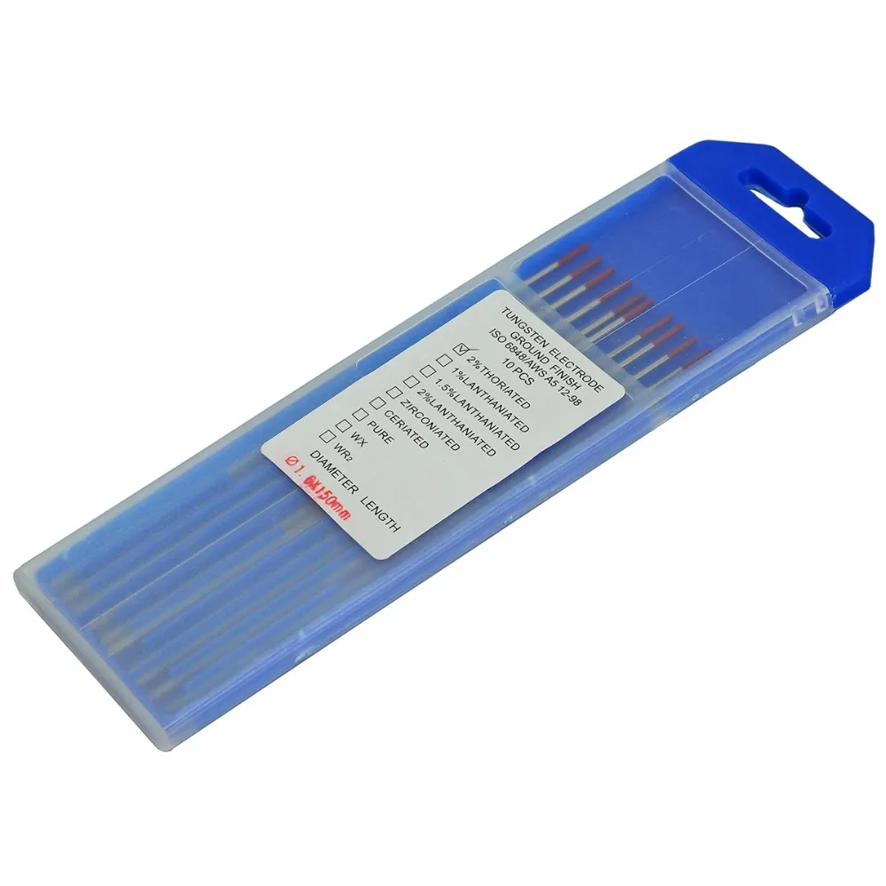 2% вольфрамовый электрод WT20 красный 1 6*150 мм 1/16x6 &quotx10PK подходит для сварки TIG|tig