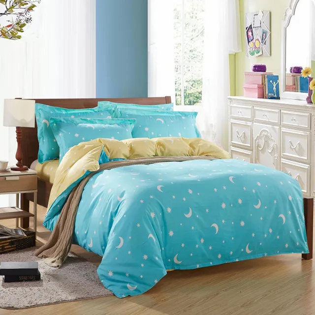 Home Textile Bedding Sets Polyester/Cotton Children Moon and stars
