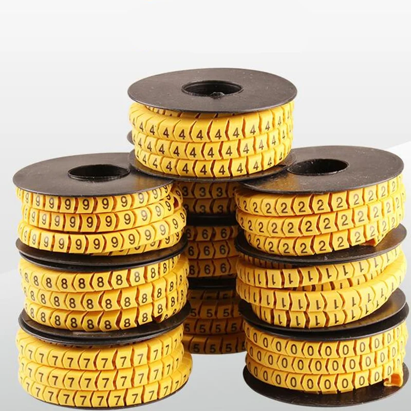 500 шт. EC 0 Маркер кабельной проводки номер от до 9 для размера кабеля 1 5 sqmm pvc провод