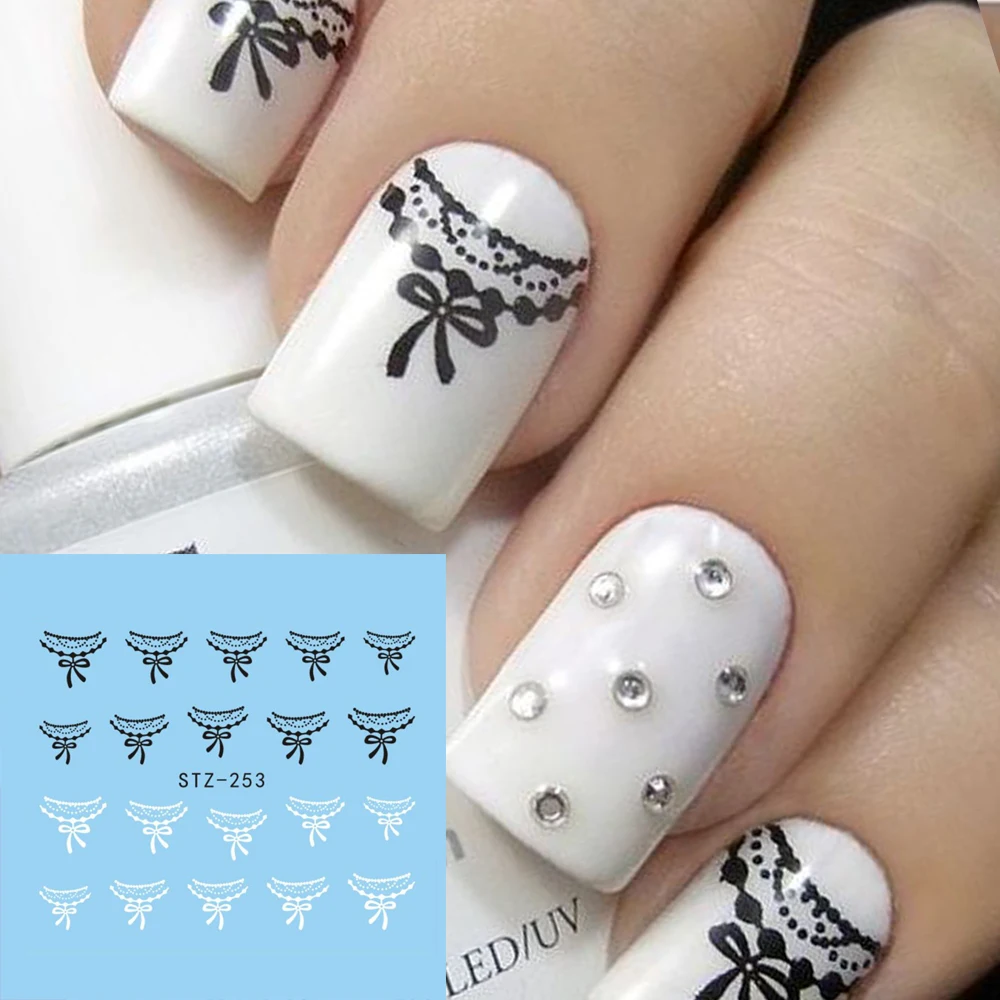 1 шт. черно белая наклейка для ногтей|stickers for nail arts|stickers nailsdesign |
