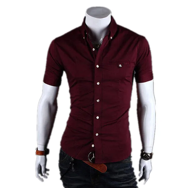 2015 Hot Sale Man Short Shirt Summer Style Men Shirts Plus Size M-3XL