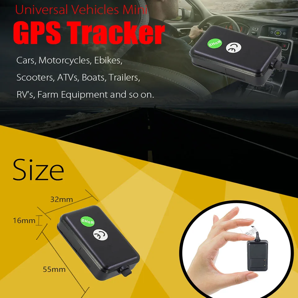 Автомобильный GPS трекер Универсальный мини для автомобиля велосипеда мотоцикла