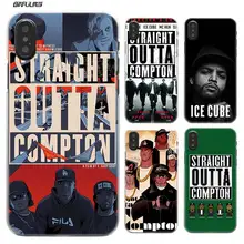 Жесткий пластиковый Чехол Straight Outta Compton NWA для iPhone XS Max XR X 10 7 8 6 6 S Plus 5s SE 5 4s 4 5C Прозрачный чехол для телефона