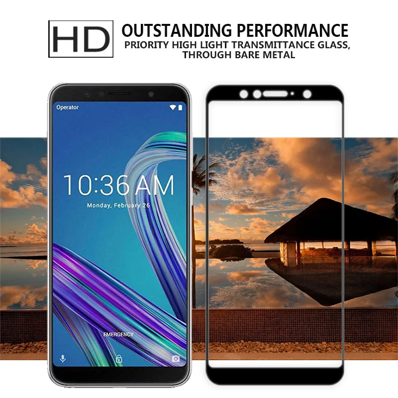 Полное покрытие закаленное стекло Asus Zenfone Max Pro M1 ZB602KL ZB601KL защита экрана X00TD Стекло