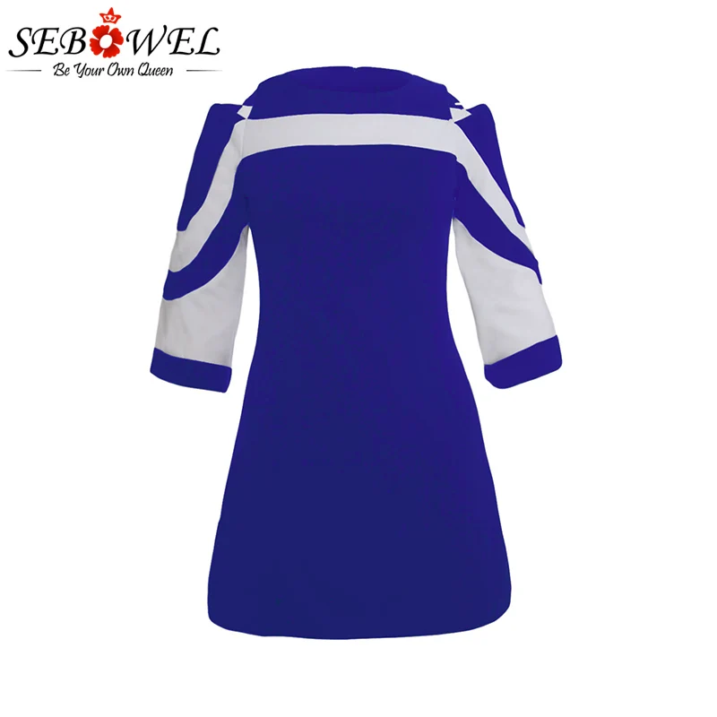 Royal-Blue-White-Colorblock-Dress-LC220190-5-5 
