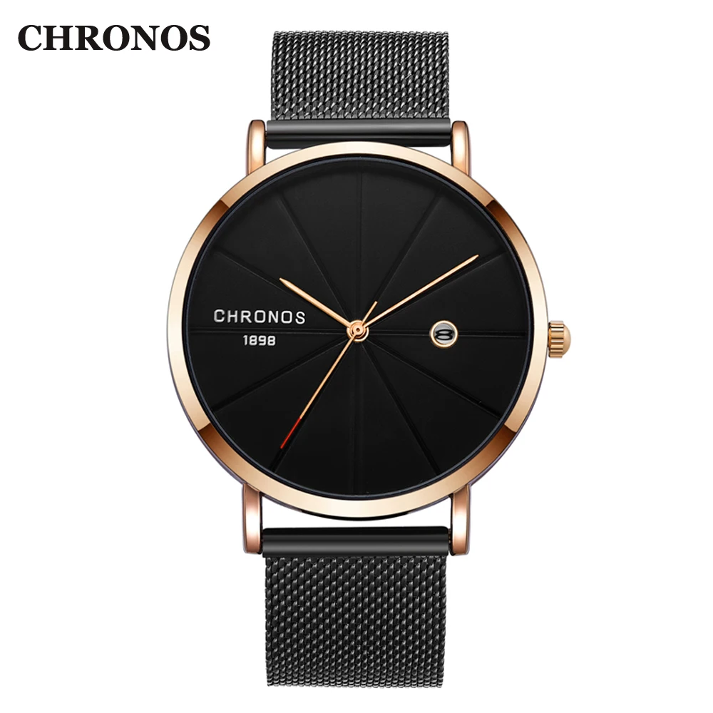 Chronos Men Watch Stainless Steel Male Date Clock 2018 New Quartz Watch Luxury Casual Men Wristwatch Relogio Masculino Chronos Men Watch Stainless Steel Male Date Clock 2018 New Quartz Watch Luxury Casual Men Wristwatch Relogio Masculino