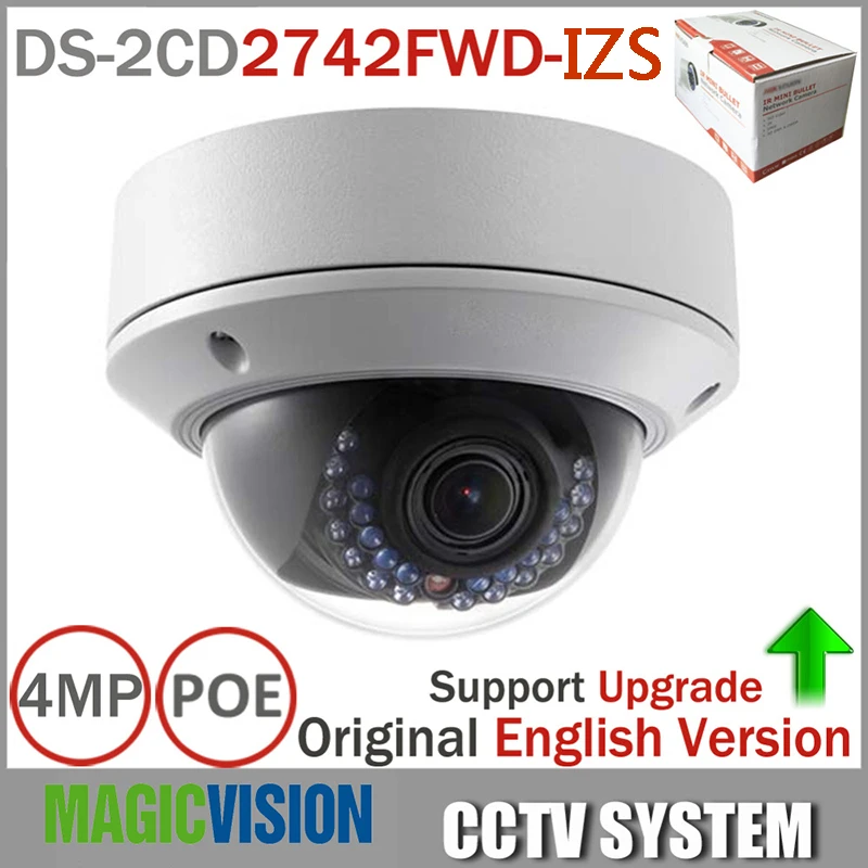 HIK DS-2CD2742FWD-IZS Original English Version IP Camera Varifocal 4MP POE P2P Onvif IPC CCTV Network camera HIK DS-2CD2742FWD-IZS Original English Version IP Camera Varifocal 4MP POE P2P Onvif IPC CCTV Network camera