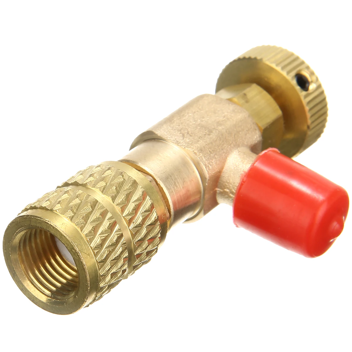New R410A Refrigeration Charging Valve Adapter 1/4" SAE Male to 5/16" SAE Famale Control Valve with Random Color Cap