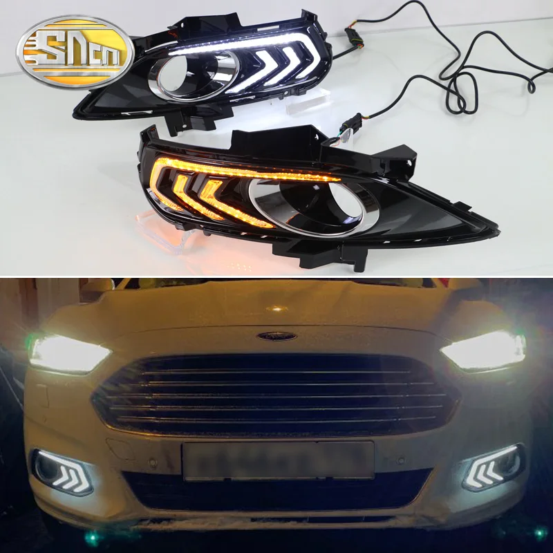 For Ford Mondeo Fusion 2013 2014 2015 2016 Yellow Turning Signal Relay Waterproof Car DRL font