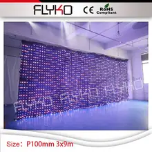 Обувь для ночного клуба, в лаконичном дизайне P10 СИД навесное настенное освещение led Цвет меняющийся занавес свет 10ft по 30ft светодиодная завеса для зрелищных мероприятий