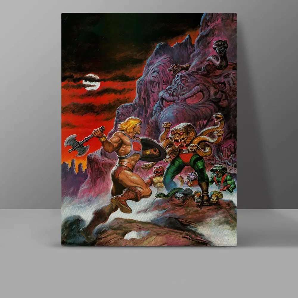 

Heman Wall Pictures MOTU Canvas Painting Master Of The Universe Living Room Cartoon Manga HD Print Hanging Painting
