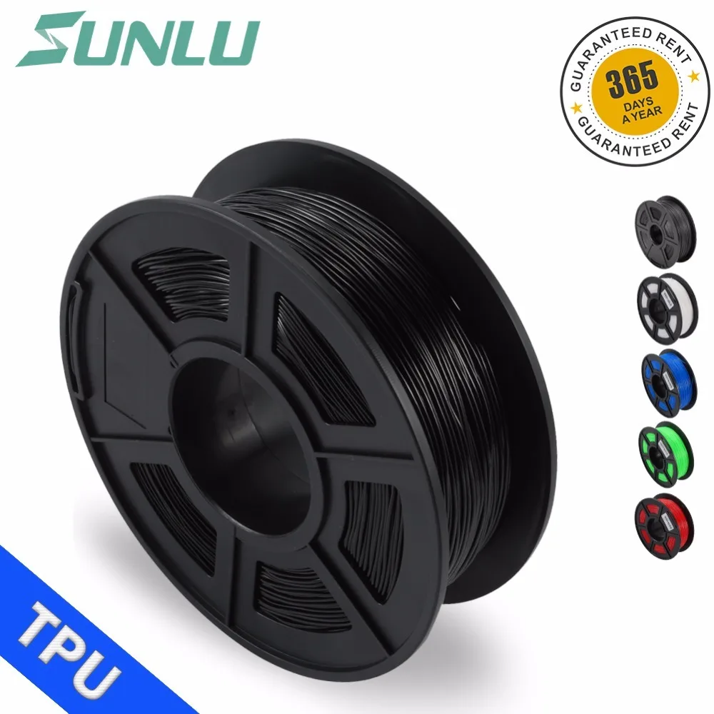 

3d printer filament new free ship SUNLU Warehouse price 0.5kg 1.75MM 3D Printing Filament TPU with OEM and ODM supports