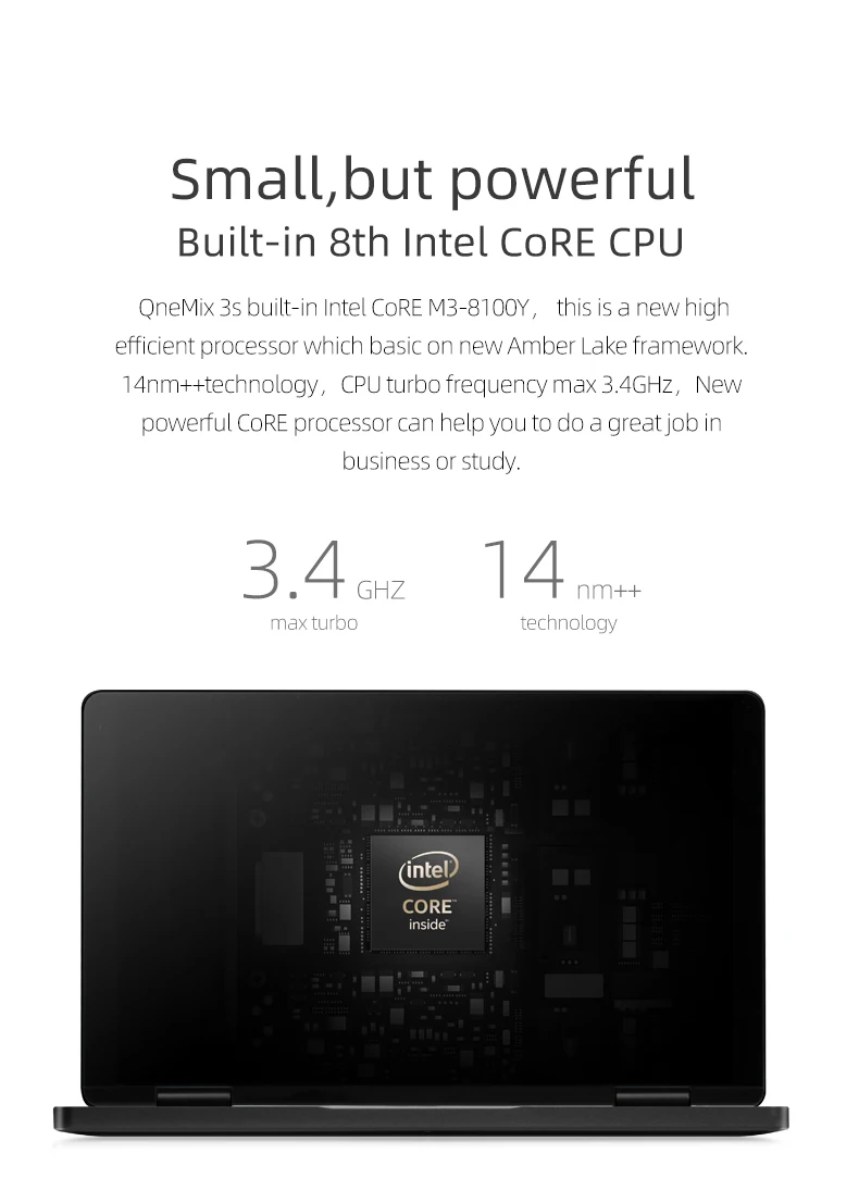 8," планшетный ПК One Mix3S ips экран Intel Core M3-8100Y 16G 512G Мини ноутбук с сенсорным экраном отпечатков пальцев Bluetooth с подсветкой