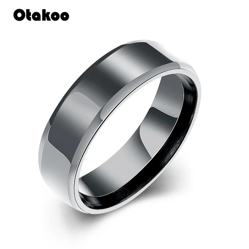 

Otakoo Charming High Quality Colors Black Stainless Steel Male Ring Fashion Jewelry Accessories Free Shipping