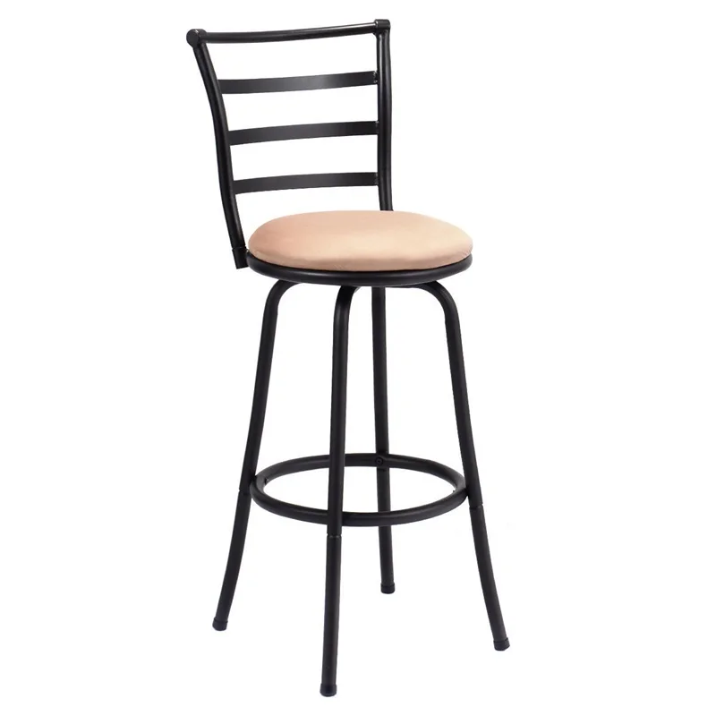 

Modern Swivel Bar Stool Counter Height Chair 360 Degrees Swivel Seat Design Chair Durable Powder-coated Steel Material HW52697