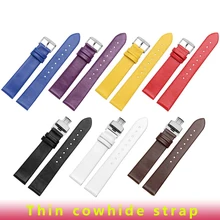 Genuine leather watchband 12mm 14mm 16mm 18mm 20mm 22mm ultrathin colour replacement leather strap Genuine leather watchband 12mm 14mm 16mm 18mm 20mm 22mm ultrathin colour replacement leather strap