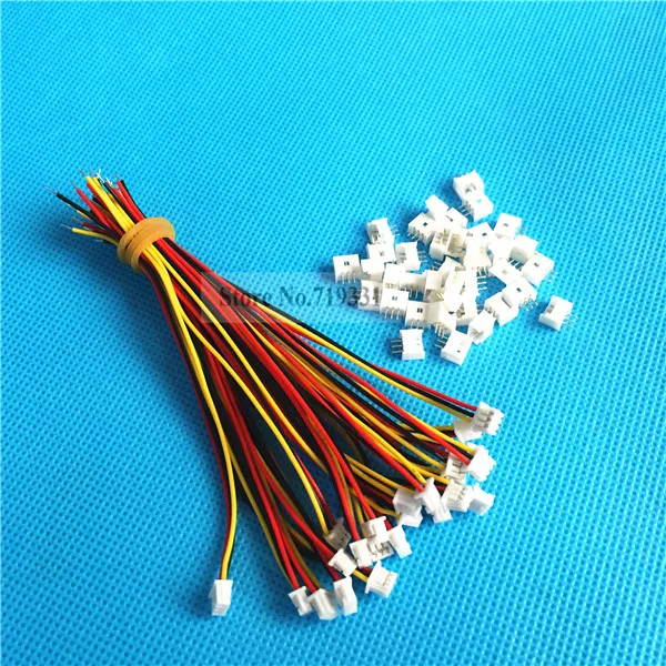 50Sets 3 Pin Single End SH Pitch 1 25mm 28AWG Wire To Board Connector