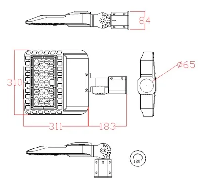 Golonlite светодиодная подсветка для ящика для обуви 300 Вт 240 Вт 200 Вт 150 Вт 100 Вт уличное освещение уличное дорожное парковочное место Meanwell Lumi светодиодный s 5 лет гарантии