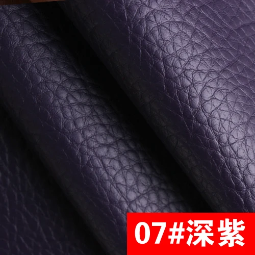 07# темно-фиолетовый Высокое качество PU кожа ткань как Leechee для DIY Швейные диван стол обувь сумки кровать Материал(138*100 см