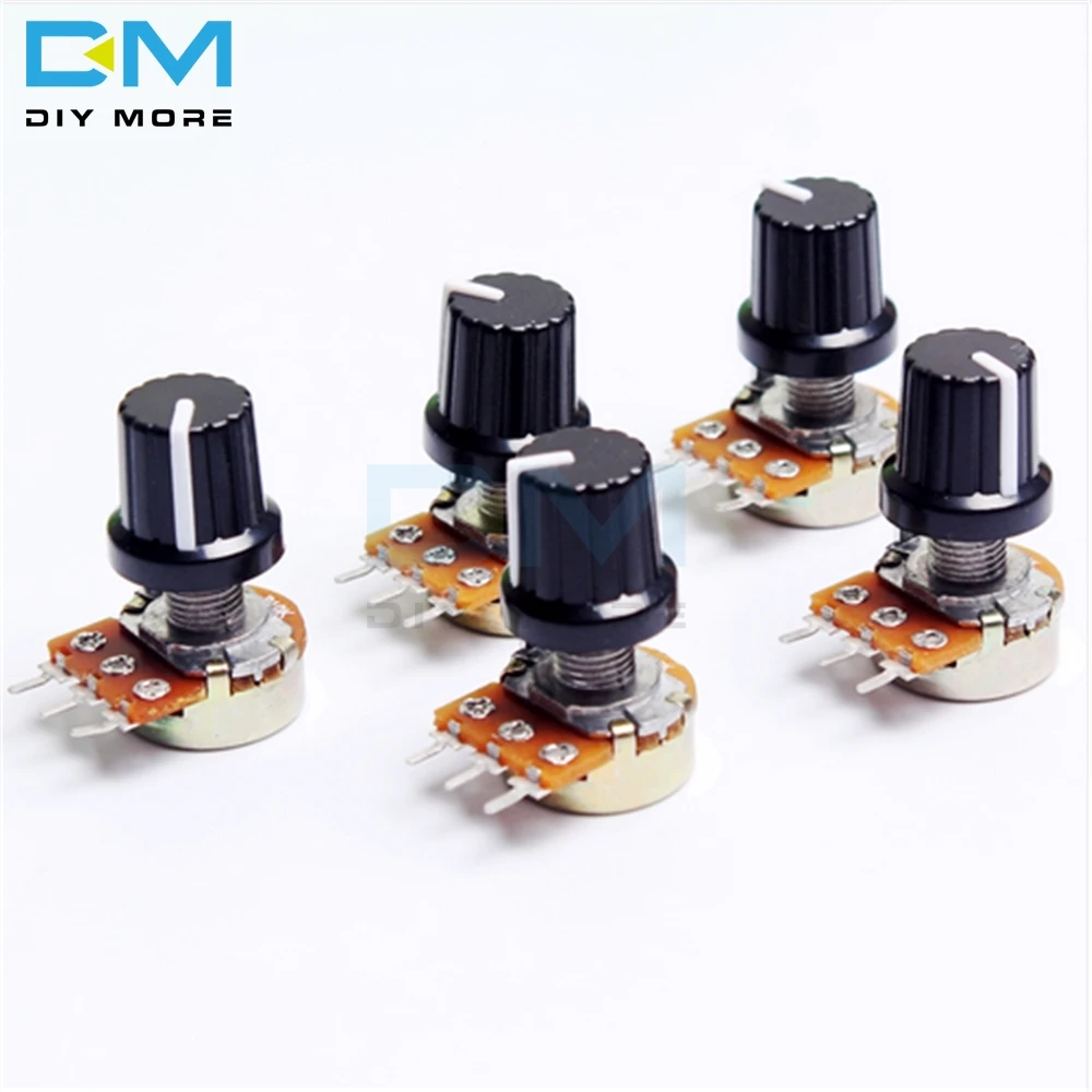 10 Pcs Lot 3 Wh148 Rotary Potentiometer 1k 5k 10k 20k 50k 100k 500k Ohm