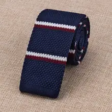 HH-324 синий вязаный мужской галстук Повседневный стиль шейный галстук 6 см тонкий Gravatas для мужской деловой свадебной вечеринки