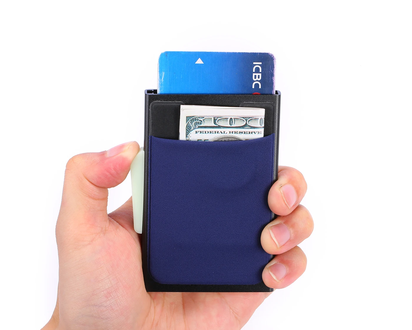 BISI GORO RFID бизнес горячий держатель для кредитных карт для мужчин многофункциональный автоматический алюминиевый футляр для карт мужской мини кошелек Тонкий кошелек