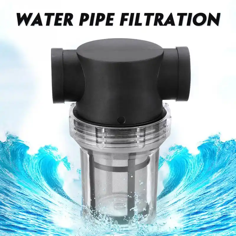1pcs Garden Pond 1 Inch Inline Mesh Strainer Water Pump Filter