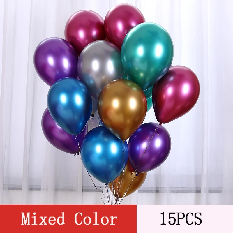 Новые блестящие латексные шары с металлическим жемчугом, толстые хромированные надувные воздушные шары, шары для свадьбы, дня рождения, украшения для вечеринки - Цвет: Color 1