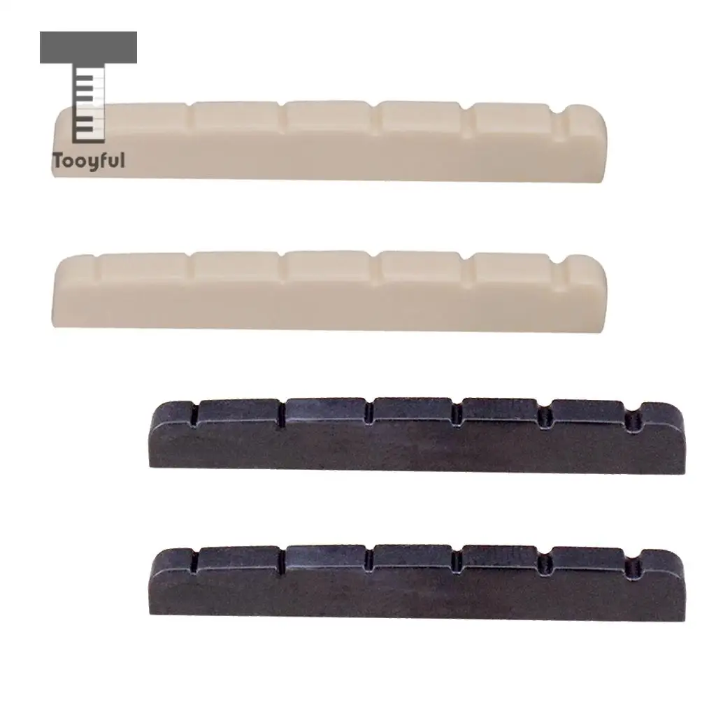2pcs 6 String Electric Guitar Nut Slotted for Stratocaster Strat Telecaster Tele Guitar Replacement