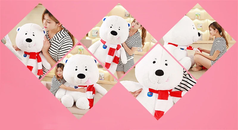 stuffed plush white bear toy6
