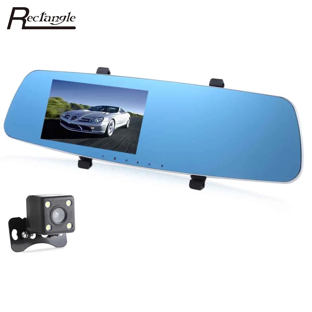 

RH - 655 Car DVR Rear-view Mirror Full HD 1080P 5 Inch Dual Lens Vehicle Traveling Data Recorder GPS G-sensor Night Vision