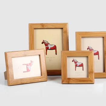 

Nordic European Classical Bamboo Photo Frame Pendant Furnishing Photo Frame Creative Murals Children Photo Frame Home Decoration