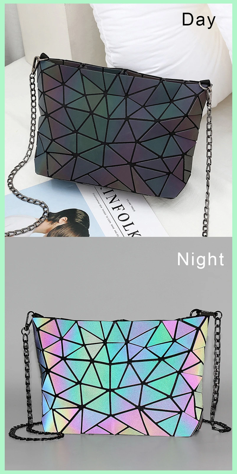 Nevenka Women Luminous Shoulder Bag Female Leather Crosssbody Bag for Women 201808
