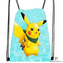 На заказ Pokemon Drawstring рюкзак сумка милый рюкзак дети ранец(черная спинка) 31x40 см#180612-02-32