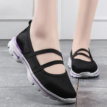 

Air Mesh Women Shoes Casual Sport Breathable Flats Spring Summer Antislip Walking Mother Shoes 2019 Fashion Lady Duable Sneaker