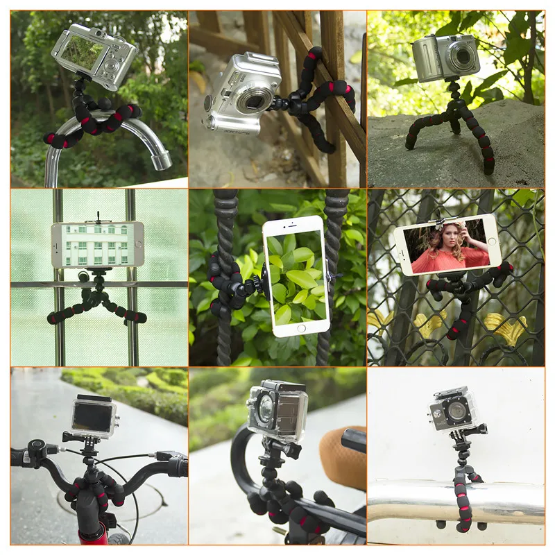  fosoto Mini Octopus Flexible Tripod Digital Camera Mobile Phone Portable Stand Gorillapod Type Mono