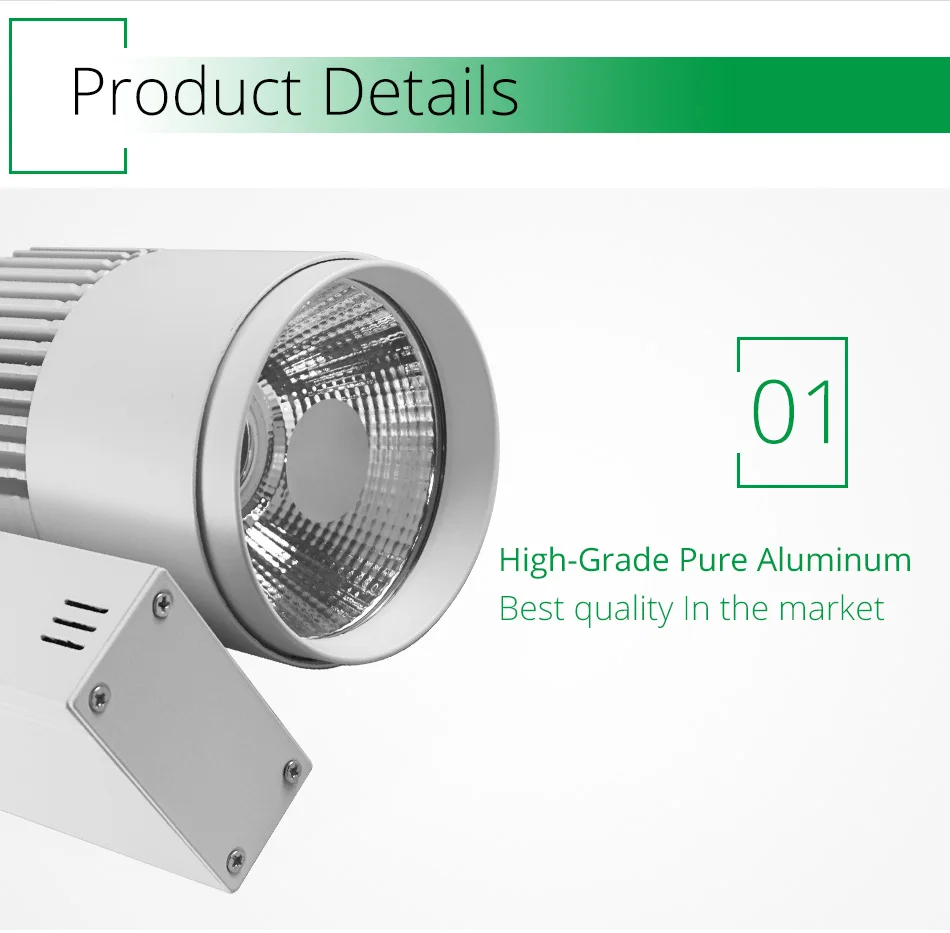 10Track Lighting LED Tracking Lamp 30W LED Clotheing Shopping Mall Exhibition Rail Light Black White Aluminum Modern Spot Lights (2)