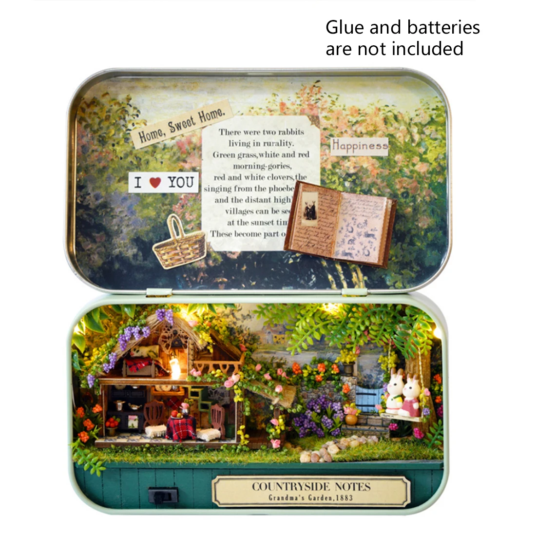 3D Assembly Countryside Style DIY Dollhouse Mini World in Box Theater House with LED Light Gift Toy for Kids Friends Model Kit | Игрушки и