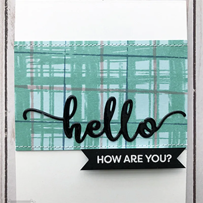 InLoveArts Letter Hello Metal Cutting Dies for Scrapbooking 2Pcs Craft