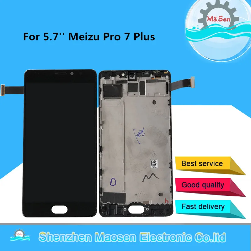 Продажа Оригинальный M Sen Для 5,7 Meizu Pro 7 Plus ЖК дисплей + сенсорная панель дигитайзер с рамкой для Pro7 Plus Super AMOLED дисплей