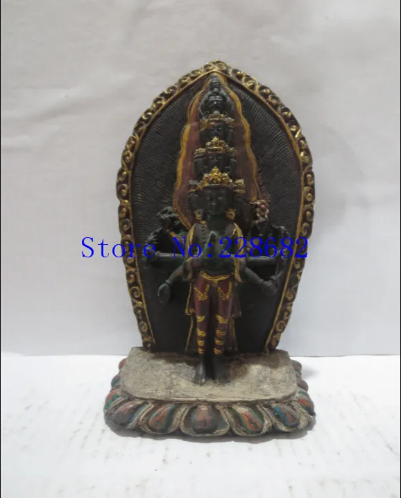 

christmas decorations for home+ 100% Tibetan traditional hand-carved crafts, collection 5 buddha statue from old Tibet , 02