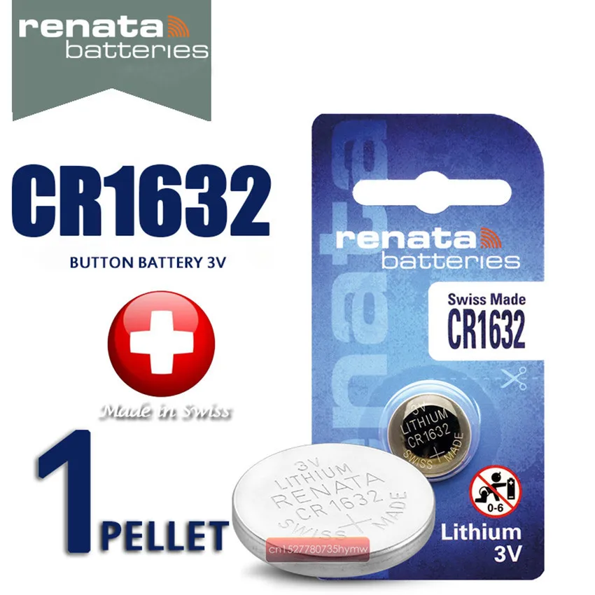 Комплект из 2 предметов RENATA литиевая батарея CR1632 3 V% 100 бренд RENATA 1632 Батарея