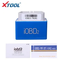 XTOOL iOBD2 MFi BT Diagnostic/Reads trouble code For VW AUDI/SKODA/SEAT Support Android & IOS By Bluetooth Free Update Online
