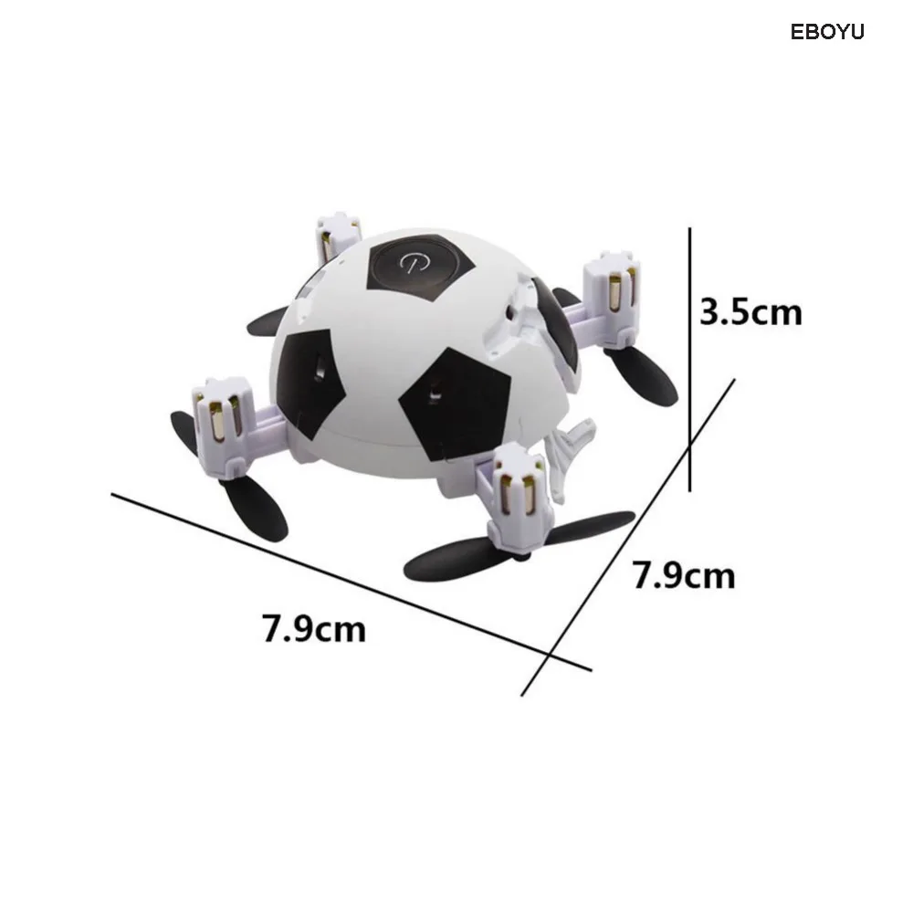Квадрокоптер EBOYU BY 2 4 Ghz 4CH Mini Складной в форме футбола RC с удерживанием высоты один