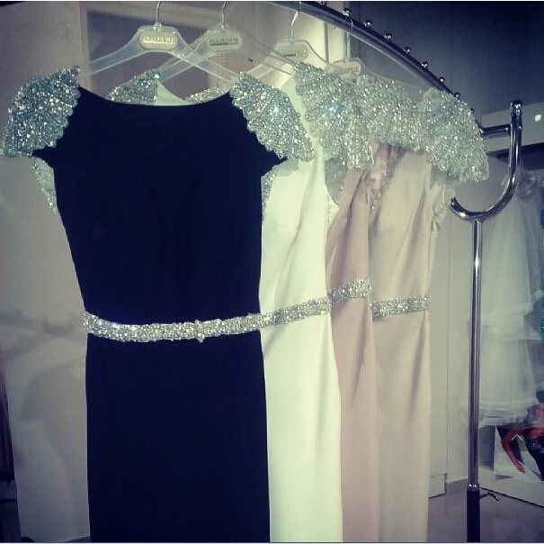 

free shipping party prom gown colorful robe de soiree 2014 new hot&sexy vestidos de festa crystal beaded long evening Dresses